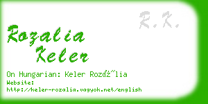rozalia keler business card